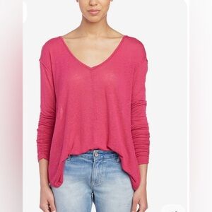 Free People Sahara Top Oversized Flowy Crop Back